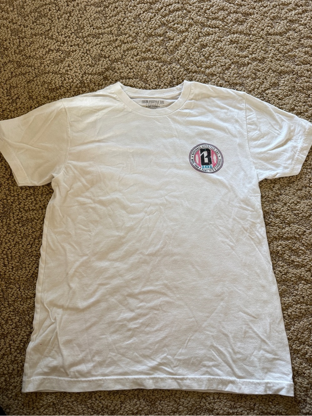 White Graphic Pocket-Size Logo Tee